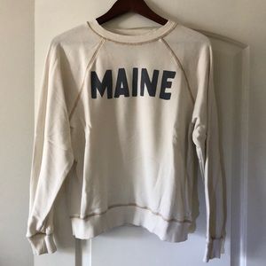 American Eagle “MAINE” cream sweatshirt
